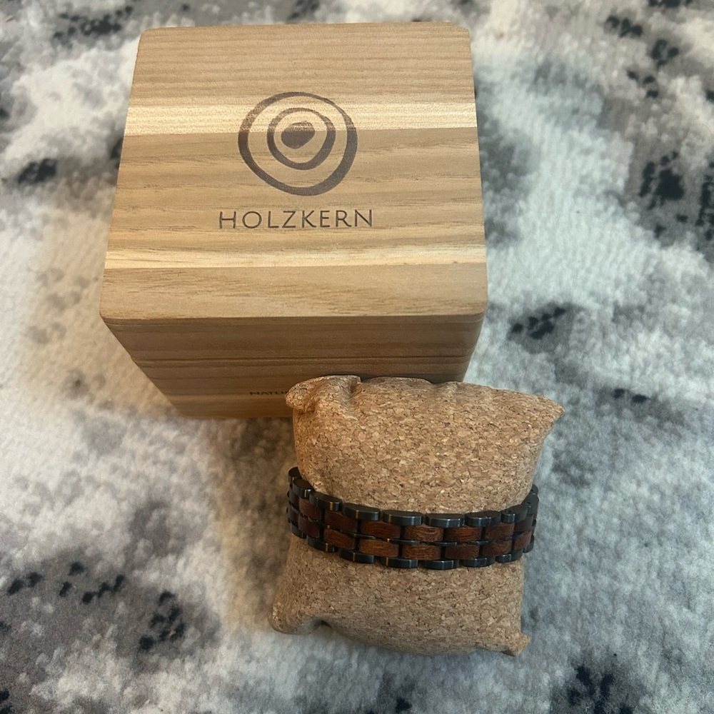Holzkern wood and metal Men's Bracelet